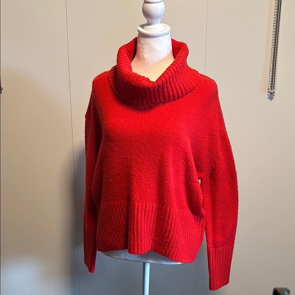 Rachel Zoe Vibrant Red Turtleneck Sweater